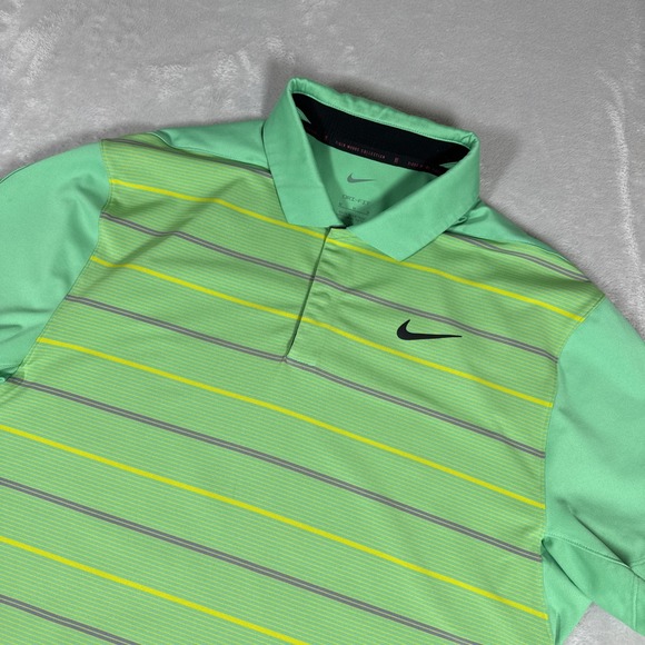 Nike Tiger Woods Collection Polo Men's Lime Green Size Medium - Picture 1 of 10